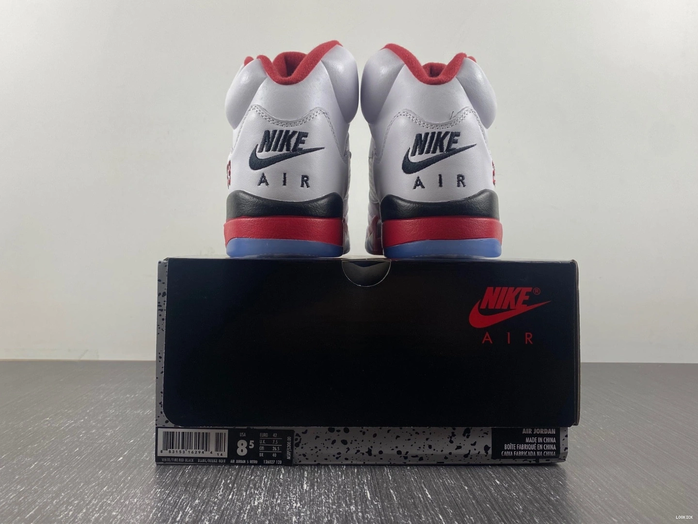 Rep  Retro 136027-120 Tongue Fire Red Men's (2013) 5 Jordan Black 0519